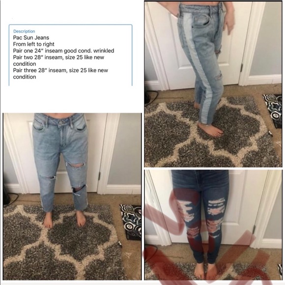 PAC Sun Jeans. 2 pairs. Size 25. ππ - Picture 5 of 5